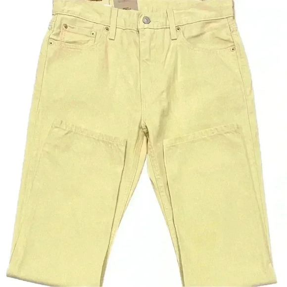 NWT Levi’s 502 Taper Yellow Wash Denim Jeans Mens Size 30x30 - Picture 2 of 5